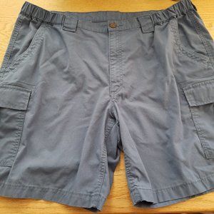 Savane Mens Shorts 42x9 Blue Cargo Elastic Waist Flat Front Utility